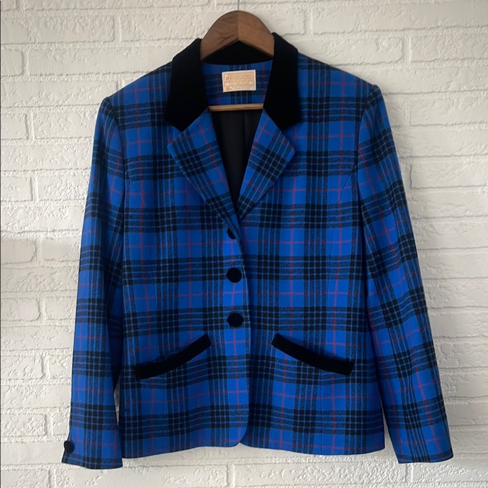 Pendleton Plaid Blue Women's Jacket